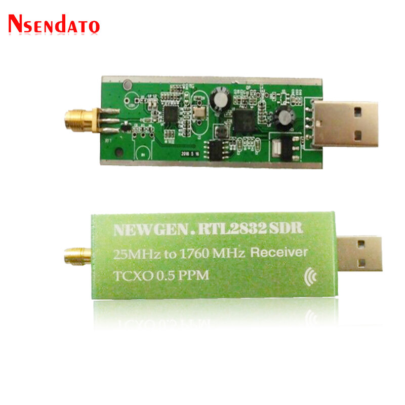 Receptor/sintonizador de tv AM, FM, NFM, DSB, LSB, SW, recepción de radio SDR con stick, USB 2.0 RTL SDR 0.5 PPM TCXO RTL2832U R820T2 25MHZ a 1760MHZ