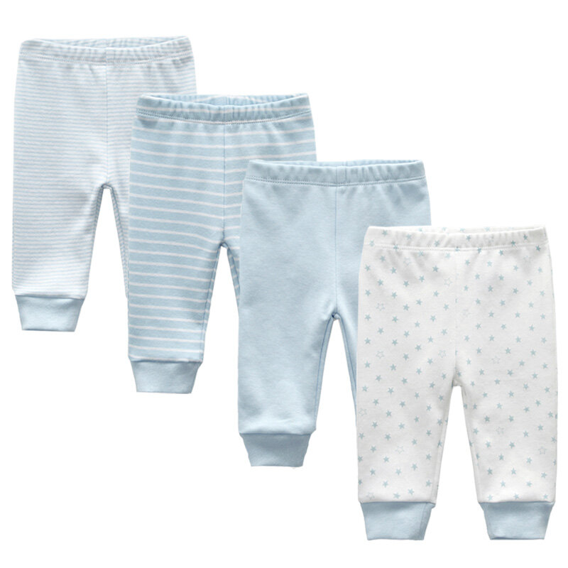 Leggings à rayures pour bébé, pantalon d'été pour nouveau-né, en coton, unisexe, pour garçon et fille de 3 à 12 mois, lot de 3 à 4 pièces