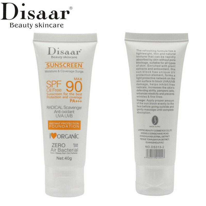 Disaar crème solaire visage corps crème solaire blanchissante crème de protection de la peau Anti-âge huile-contrôle hydratant SPF 90 visage
