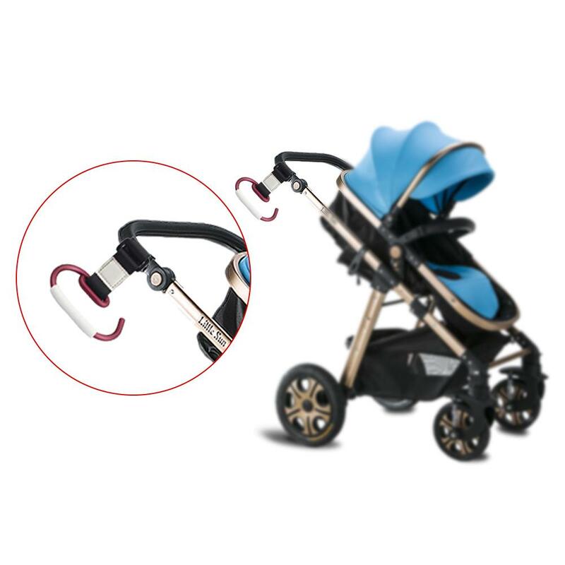 Adjustable Baby Stroller Hooks Kids Pushchair Pram Hanger Carabiner Shopping Bag Clip Rotatable Strap Hook Strollers Accessories