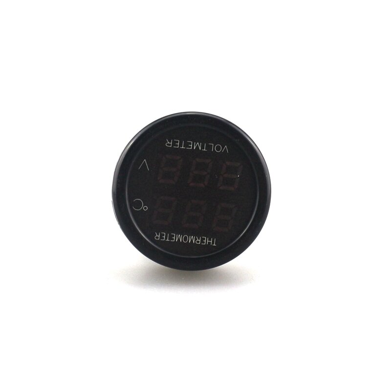 Ketotek-バッテリー付きデジタル電圧計,2 in 1電圧計,温度計,赤,青,緑のledディスプレイ,dc 12v 24v