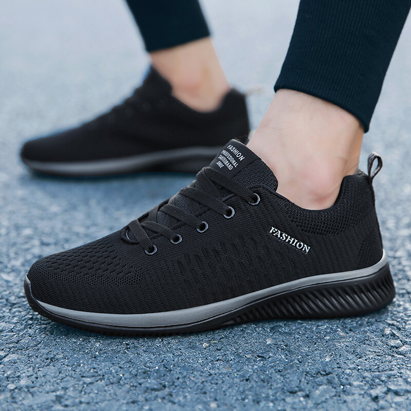 38-47 wulkanizacji buty mężczyźni oczek buty w stylu casual Lac-up Men Sneakers Ultralight oddychająca adidasy do biegania Tenis Feminino Zapatos
