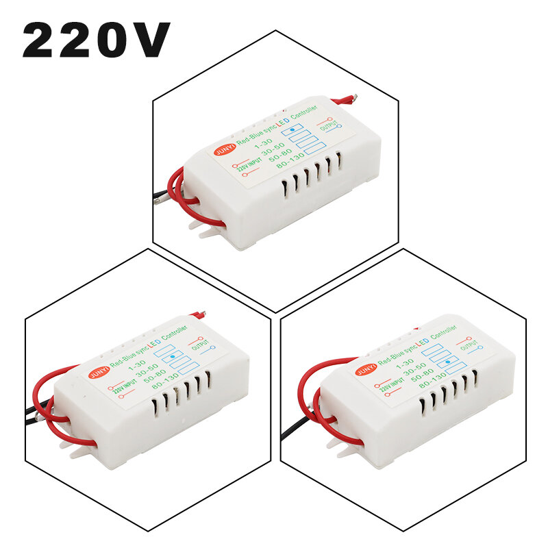 220V Ingang Rood-Blauw Synchrone Dubbele Controller Sync LED Gewijd 1-80pcs Elektronische Transformator Voeding LED Driver