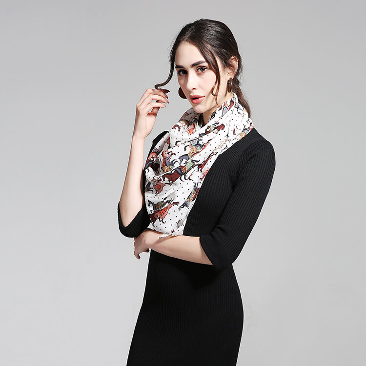100% Silk Crepe Scarf 110X110cm Natural Silk Fabric Women Printed Scarves Fashion Elegant New Desigual Wrap Square Scarf