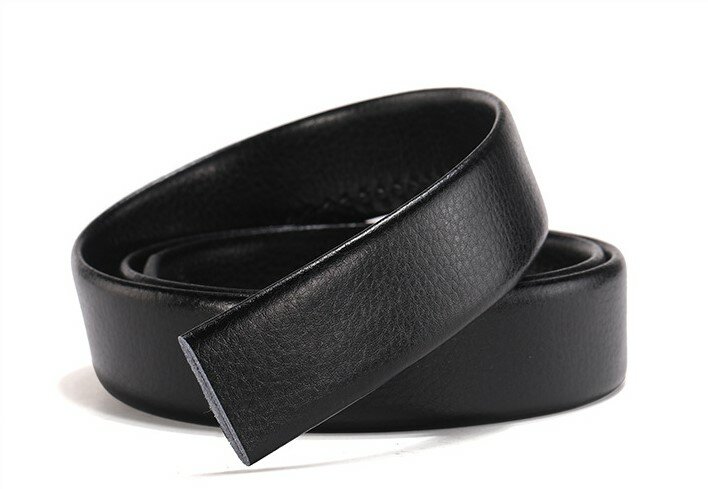 Cinturón automático sin hebilla para hombre, nuevo diseño, 3,5 cm de ancho, dividido, de alta calidad, color café negro