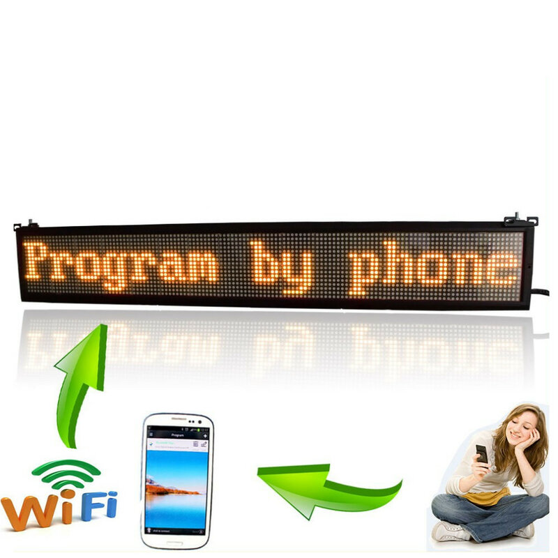40 inch 12V 24V Car Popular wifi remote Programmable LED Programmable Display panel / Car sign/ vehicle sign/factory display