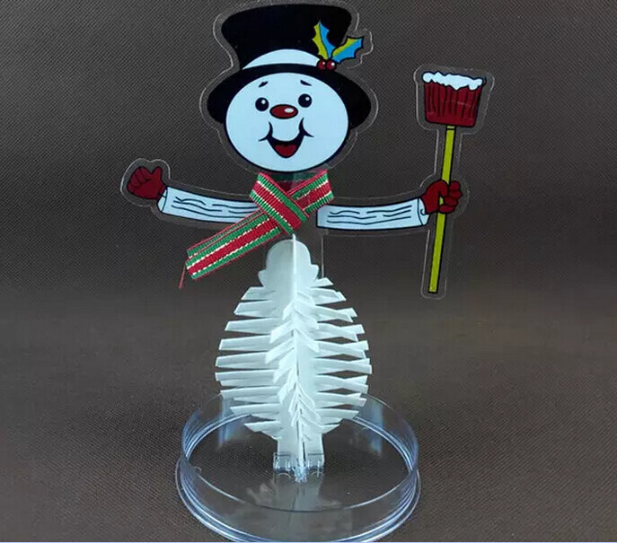 Arbre de bonhomme de neige en cristal blanc, 2019mm, papier en croissance magique, artificiel, mystique, arbre de neige, jouets de noël pour enfants, 175