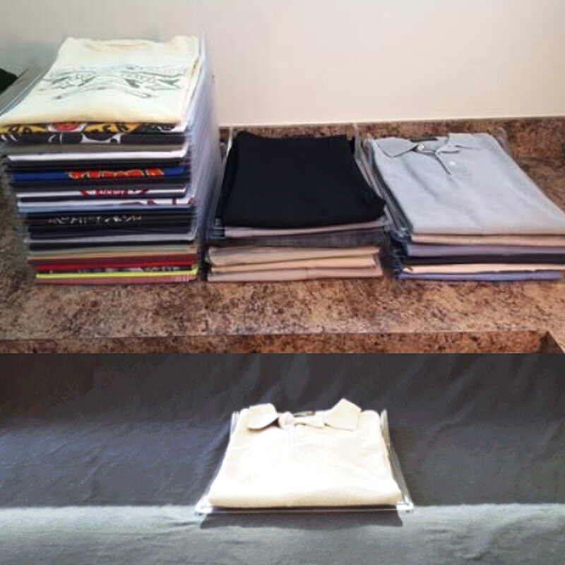 10 Layer Fast Clothes Fold Board Clothing Organization System Shirt Folder Travel Closet Drawer Stack Household Closet Organizer