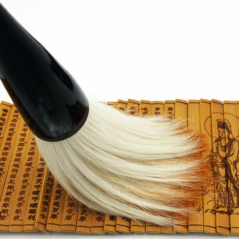 Негабаритная кисточка ручка бычий Рог держатель Китайская традиционная каллиграфическая ручка профессиональная живопись супер большой размер кушетка медведь