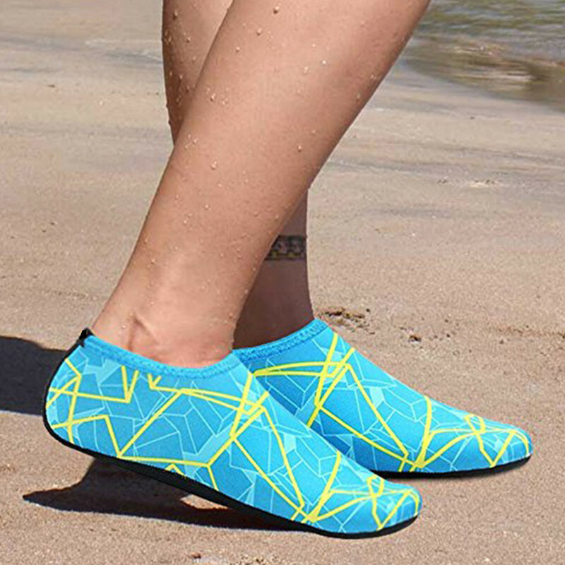 Mwsc 다채로운 여름 새 여자 물 신발 아쿠아 슬리퍼 비치 슬립 waterpark 샌들 sandalias 슬라이드