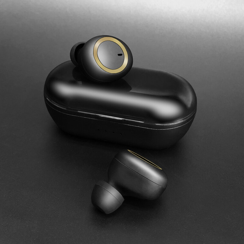 Genuino TWS cuffie 5.0 3D Stereo Auricolare Bluetooth Senza Fili con Dual cuffie di Riduzione Del Rumore di Sport Mini con Ricarica