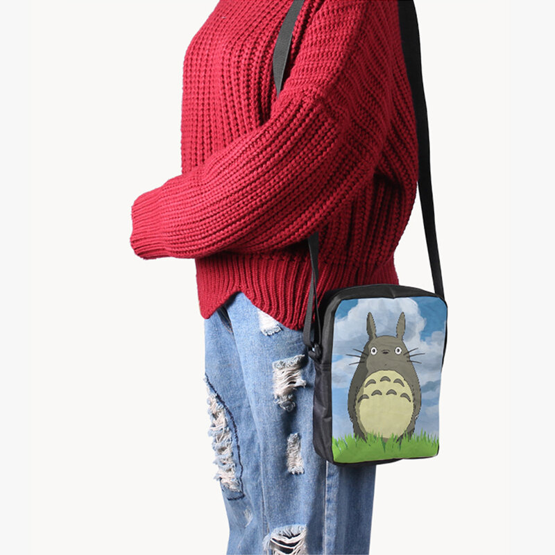 Bolso de hombro con estampado personalizado para hombre y mujer, bandolera con estampado de tortuga de dibujos animados para niños, diseño bonito informal