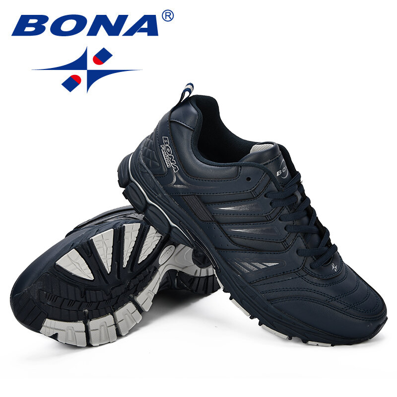BONA nowy styl projektowania mężczyzn buty oddychające popularne męskie buty do biegania tenisówki na świeżym powietrzu sportowe buty wygodne bezpłatna wysyłka