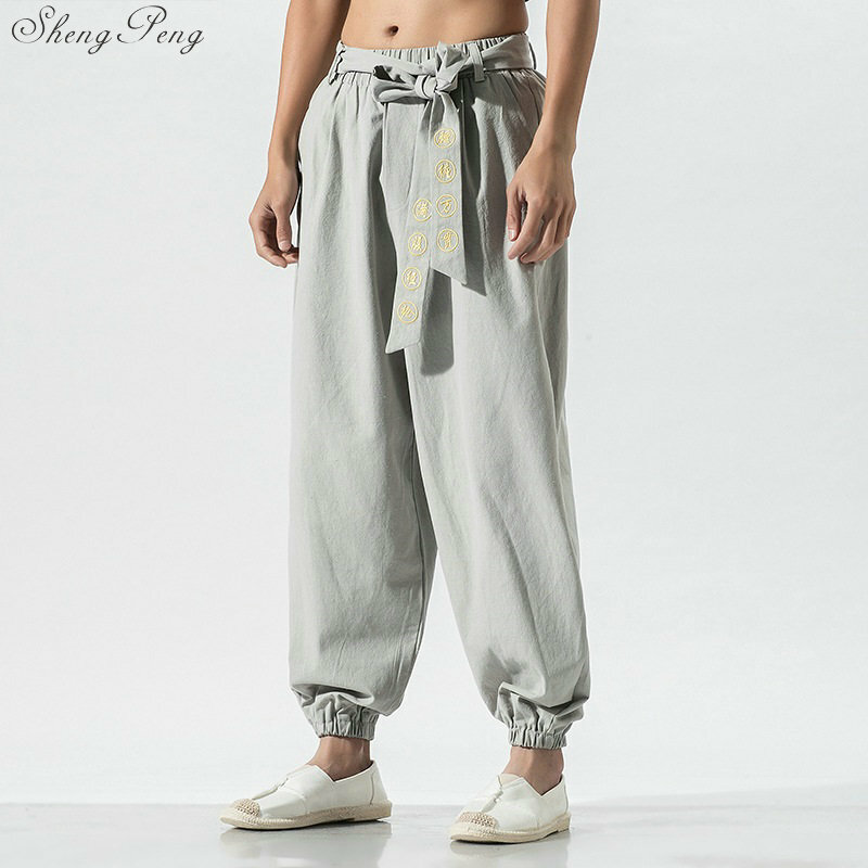 Roupa chinesa tradicional masculina, roupa masculina oriental, uniforme kung fu, calças q782