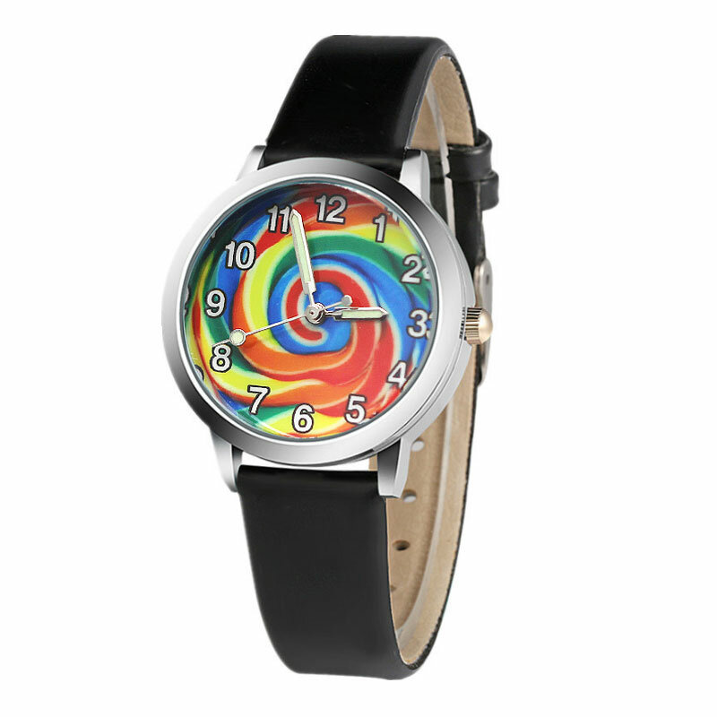 2019 New Jelly Leather Candy Pattern Children's Watch Students Fashion Quartz Watches Kids Sports Girl Boy Wristwatches