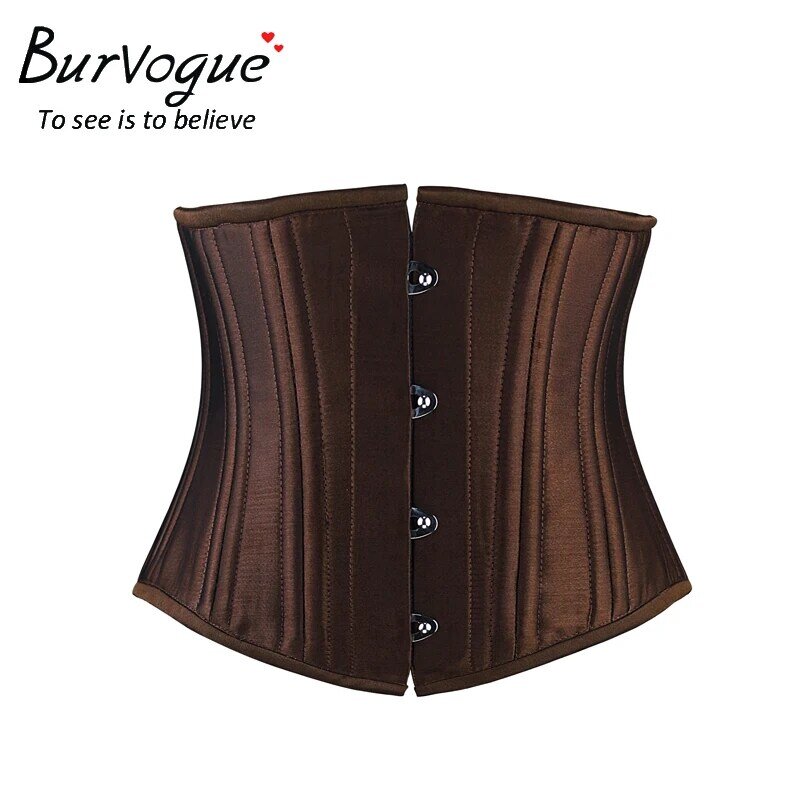 Burvogue-مشد للتحكم في الخصر ، عظم فولاذي ، تحت الصدر ، التحكم في الخصر ، تشكيل الجسم ، Steampunk ، للنساء