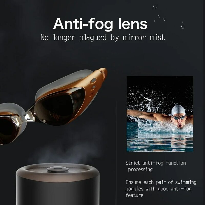 الرجال النساء سيليكون بالكهرباء تصفيح نظارات سباحة مكافحة الضباب UV حماية نظارات سباحة مقاوم للماء بدون صندوق