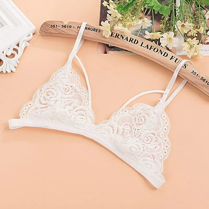 SP&CITY Women Transparent Lace Bra Ladies Sexy Invisible Bra Small Size Bras Fashion Holllow Out Bralette Floral Wire Free Bras