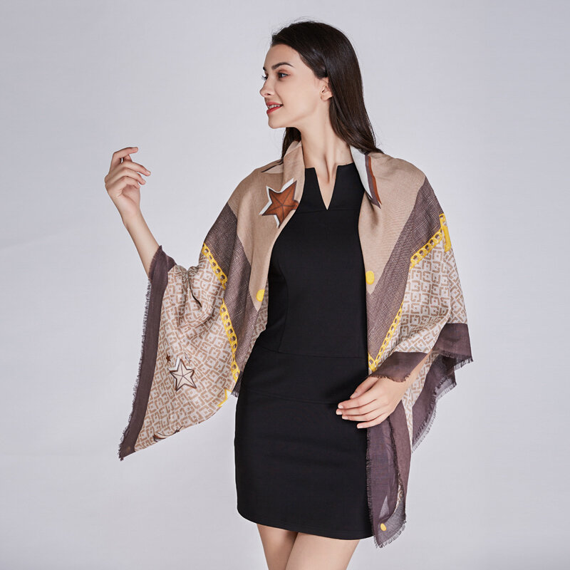 Jinjin.QC 2019 – écharpe carrée en Viscose pour Femme, châle, Pashmina, toucher soie, Hijab, livraison directe