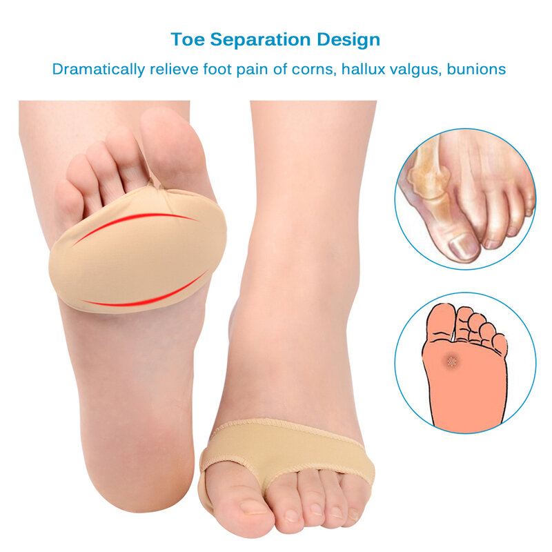 Sunvo Medical Forefoot Pads สำหรับ Hallux Valgus ข้าวโพดเจ็บ Calluses Bunion Pain Relief Metatarsal Foot Care แทรก