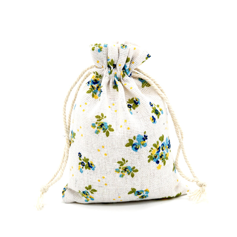 Bolsas de algodão de linho 10x14cm, bolsas charmosas para festa de casamento, lembranças de boutique, sacos de embalagem de joias, bolsa de presente de musselina