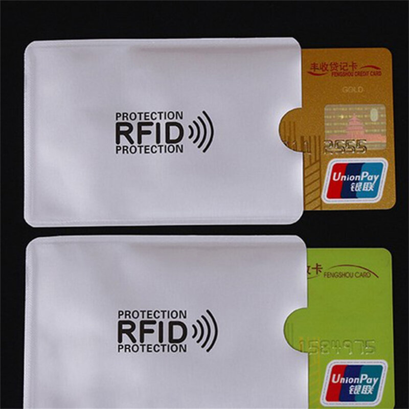10pcs/set RFID Shielded Sleeve Card Blocking 13.56mhz IC card Protection NFC security card prevent unauthorized scanning