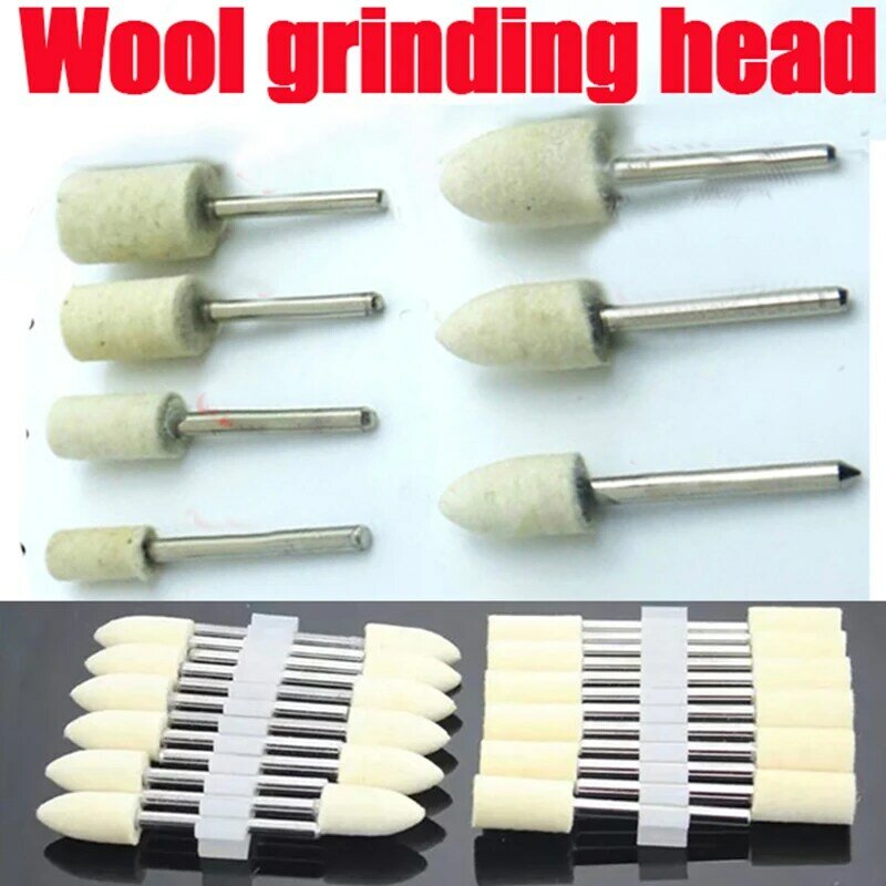12x Round Felt Wool Buffing Polishing Wheel Deburring Grinding Abrasives Metal Dremel Tools Accessories Rotary Wool For Felting