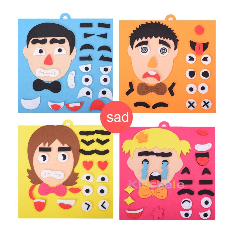 DIY Spielzeug Emotion Ändern Puzzle Spielzeug 30CM * 30CM Kreative Gesichts Ausdruck Kinder Pädagogisches Spielzeug Für Kinder Lernen lustige Set