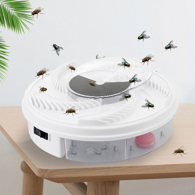 Trampa de mosca eléctrica USB, dispositivo Anti plagas, atrapamoscas de reciclaje, trampa automática para moscas, mata insectos
