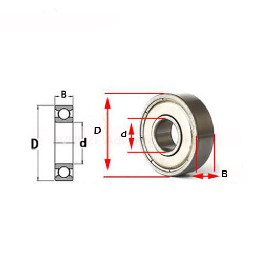 Bola 626zz 6*19*6mm rolamento 626zz para impressoras 3d peças de moldura ondulada profunda roda de polia