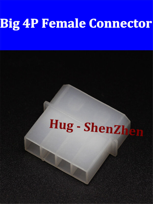 Branco grande 4 P fêmea para conector de Alimentação IDE plástico shell-50pcs/lot