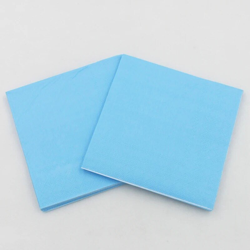 [RainLoong] Warna Solid Kertas Serbet Decoupage Dicetak Minuman Event & Party Tissue Napkin Dekorasi Serviettes