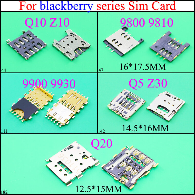 YuXi-Soporte de lector de tarjetas Sim para teléfono móvil, piezas de conector de ranura para BlackBerry 9800, 9810, Q10, Z10, 9900, 9930, Q5, Z30, Q20