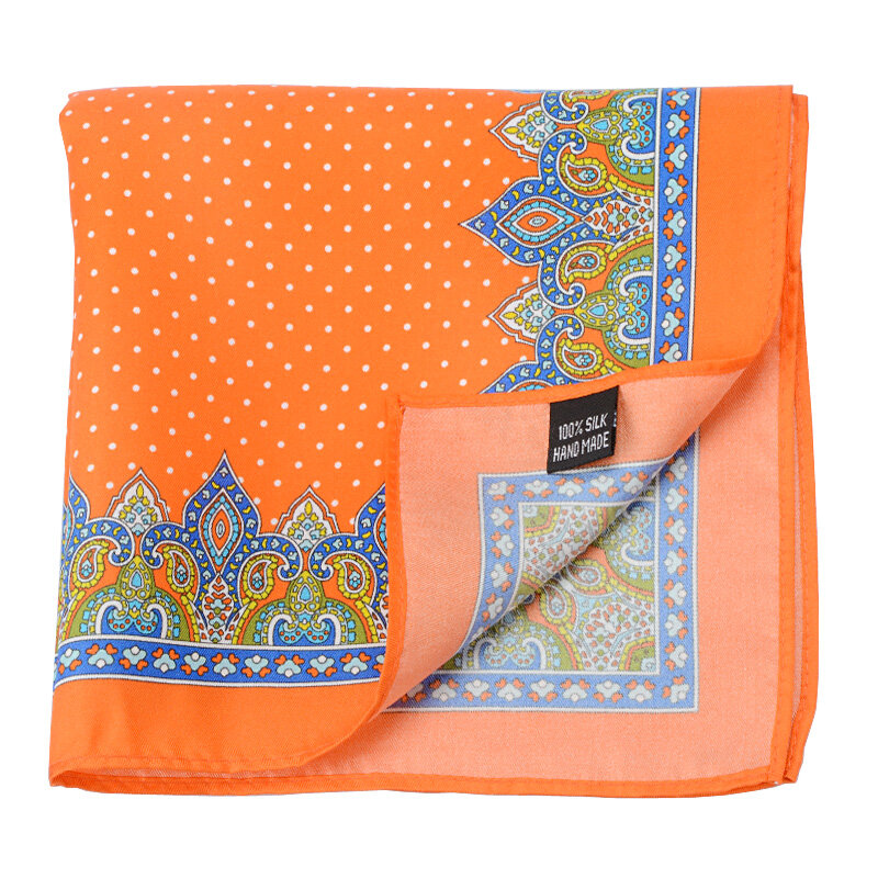 New Arrival 100% Natural Silk Handmade Pocket Handkerchief Premium Square Hanky With Giftbox