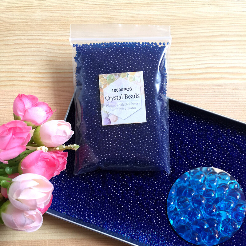 10000pcs/bag Crystal Soil Hydrogel Gel Polymer Water Beads Balls Flower/Wedding/Decoration Growing Water Balls Big Home Decor