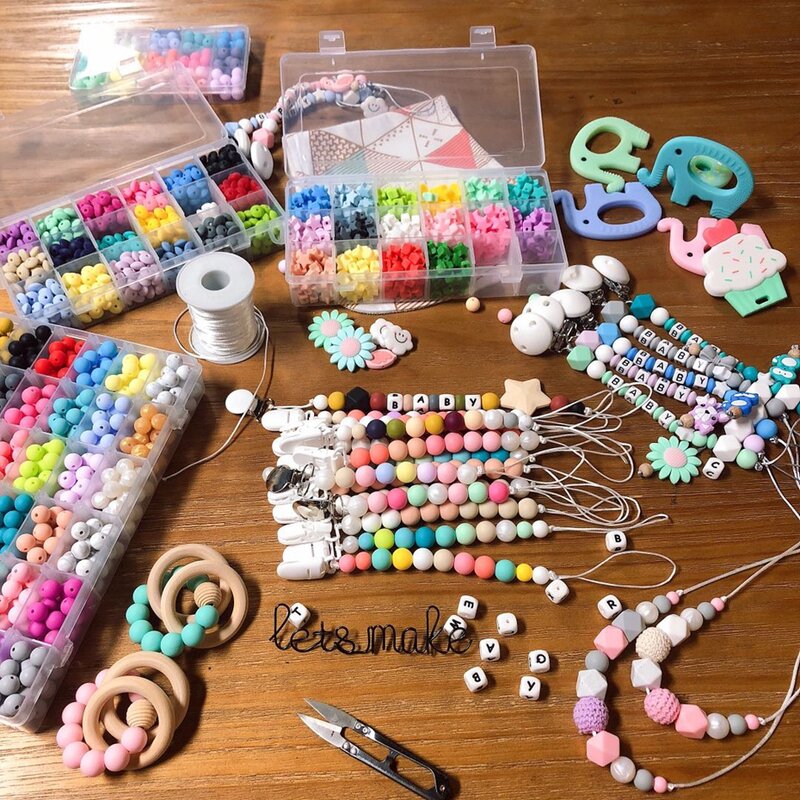Let's Make-Eco-friendly Silicone Beads para mordedores do bebê, colar de dentição sensorial, Food Grade, Nursing Jewelry, DIY, 12mm, 50pcs
