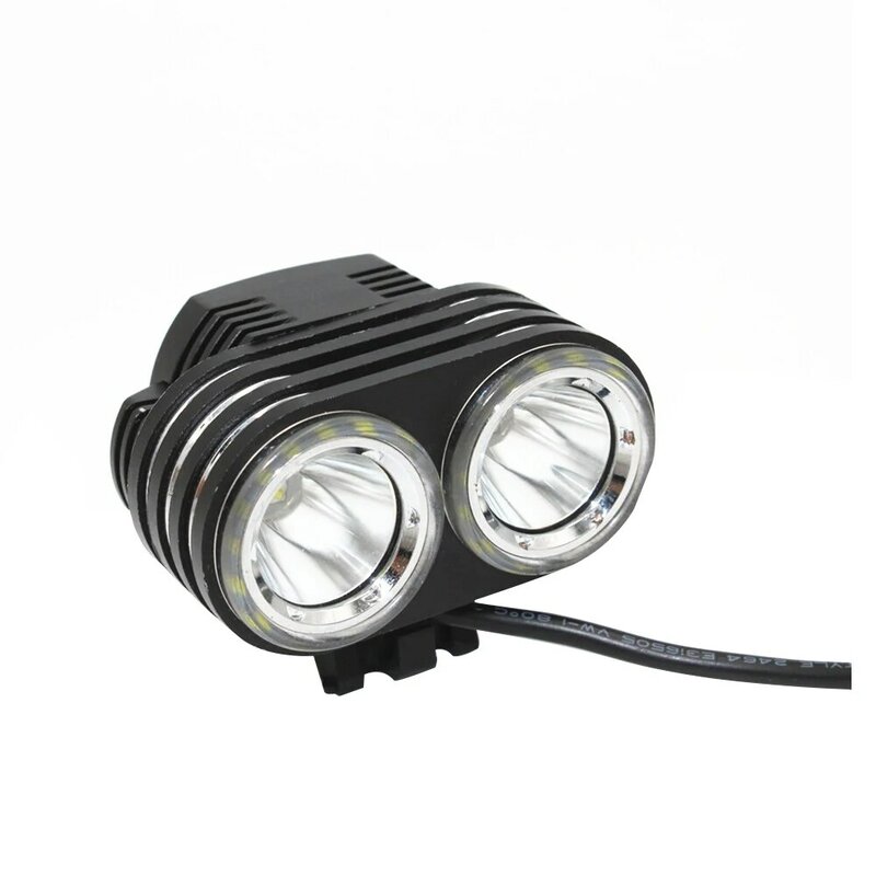 Lampe de poche avant et arrière de vélo, 2500LM, 2x XM-L2 LED, lumière avant et arrière de bicyclette, 4 Modes DC, torche frontale