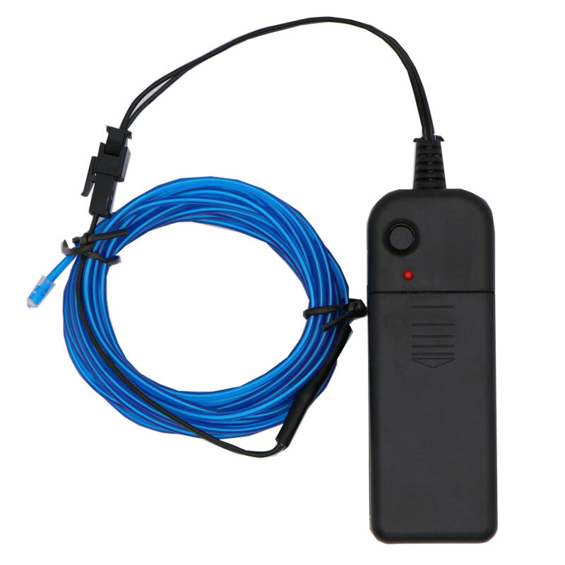 1 M/2 M/3 M/5 M 3 V luz de neón Flexible que brilla la cuerda de alambre tira de Cable de cinta LED luces de neón ropa de coche impermeable tira de Led