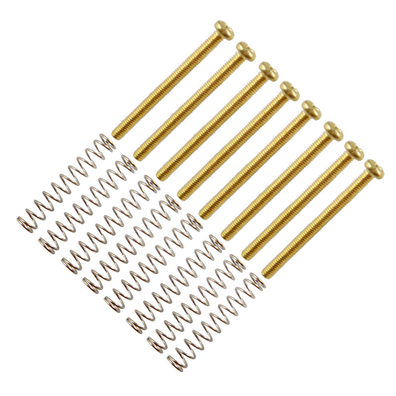 Tooyful 8 Pieces Metal Humbucker Double Coils Pickup Frame Clamp Screws + Springs for Electric Guitar Replacement Parts