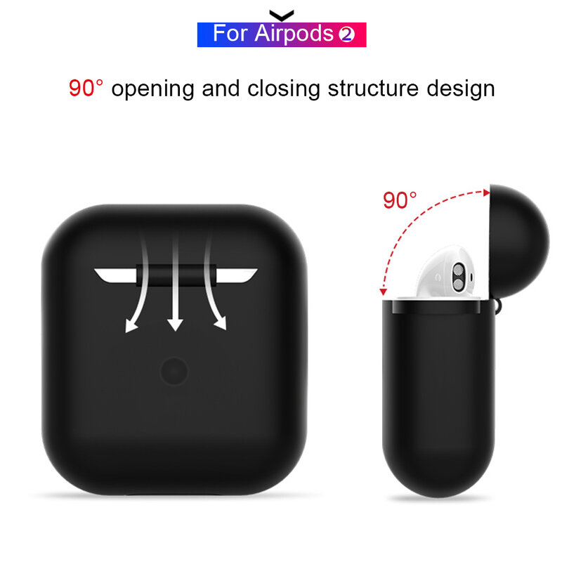 earphone silicone protective cover for airpods 2 case for airpod airpods2 wireless bluetooth headphone on for air pods silm case