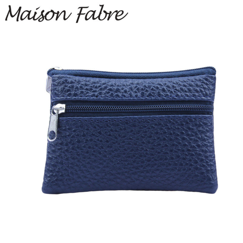 Maison Fabre 2019 New men wallet leather brand Women Coin purse zipper Travel case Card Holder clutch small Wallet men Card Bag