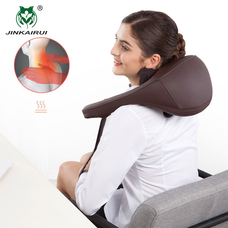 抗ストレス電気首肩のマッサージ枕malaxation家庭用クリップ頚椎マッサージ装置massageador健康ツール
