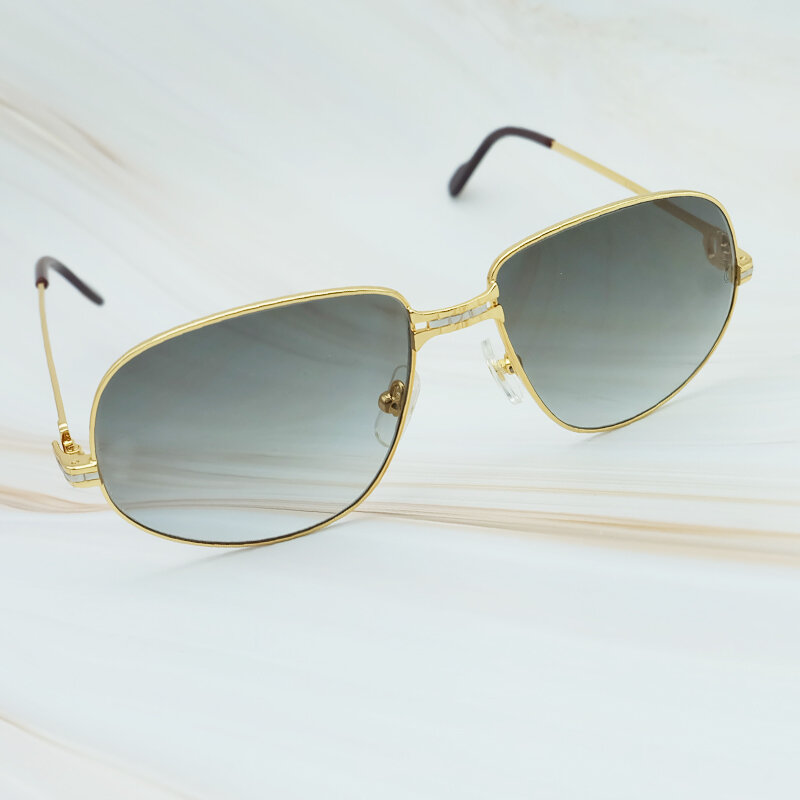 Luxe hommes lunettes de soleil en métal marque concepteur Carter lunettes 2018 Vintage lunettes de soleil hommes cadre surdimensionné lunettes de soleil de haute qualité