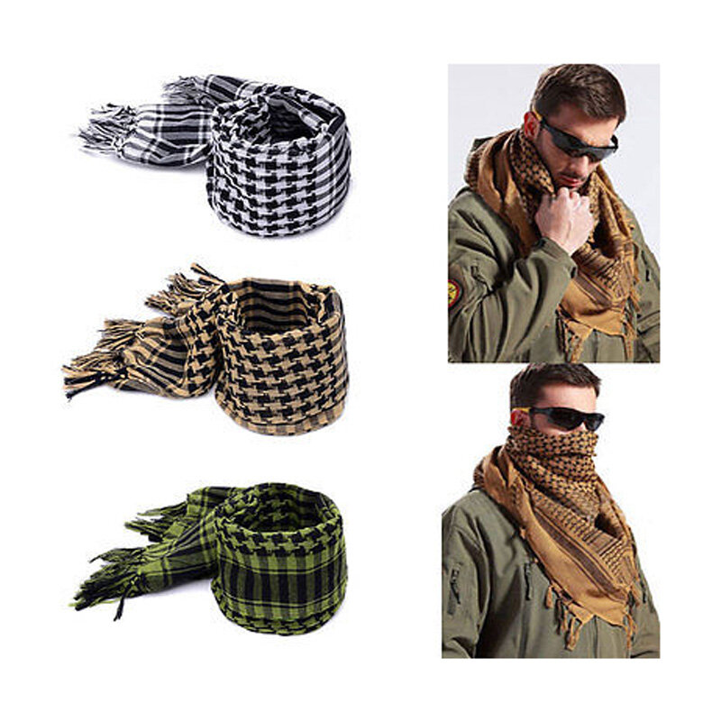 正方形の屋外スカーフ,防風綿のスカーフ,イスラム教徒のヒジャーブ,砂漠の戦術のスカーフ