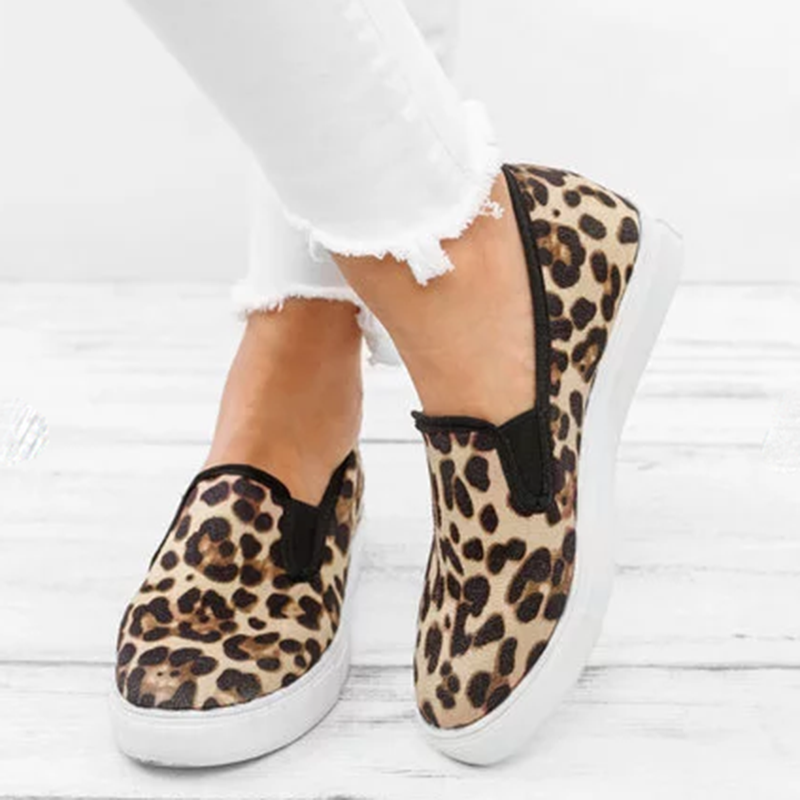 WENYUJH mujeres pisos 2019 moda leopardo mujeres zapatos casuales verano zapatos planos mujeres mocasines planos zapatos romanos negro