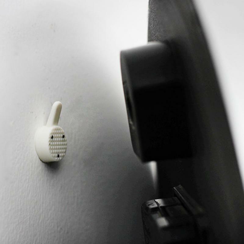 20pcs White Painting Photo Frame Hook Plastic Invisible Wall Mount Photo Picture Nail Hook Hanger
