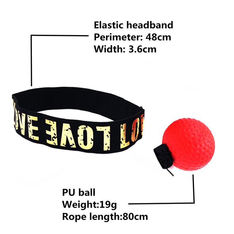 Boxing Reflex Speed Punch Ball Training Hand Eye Coordination with Headband Improve Reaction Muay Thai Gym Exercise Equipment