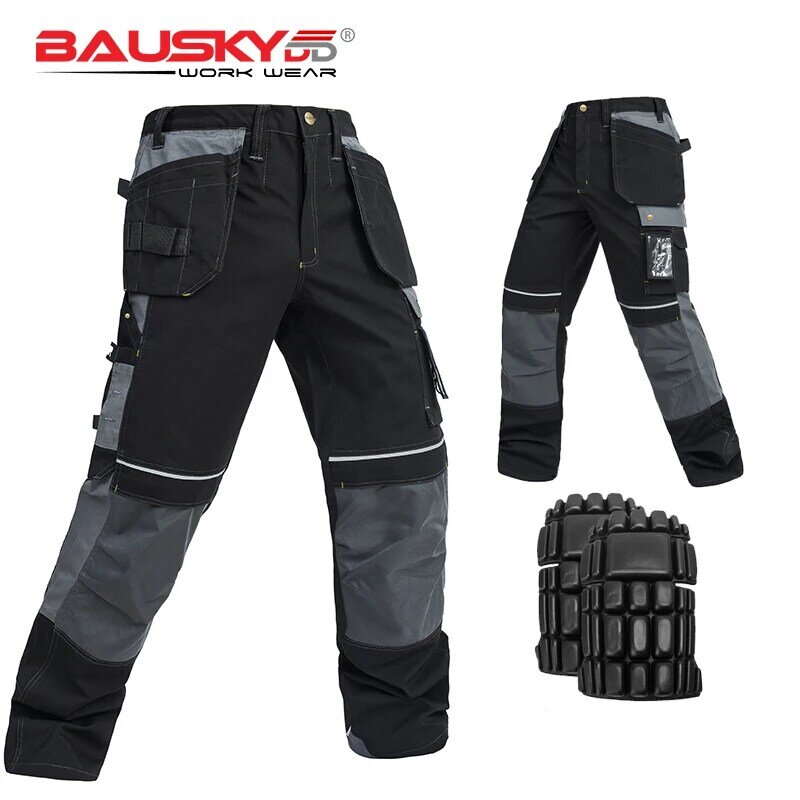 New High Quality Craftsman Men's Work Pants Workwear Multi Pockets Work Trousers Mechanic Workwear Free Shipping