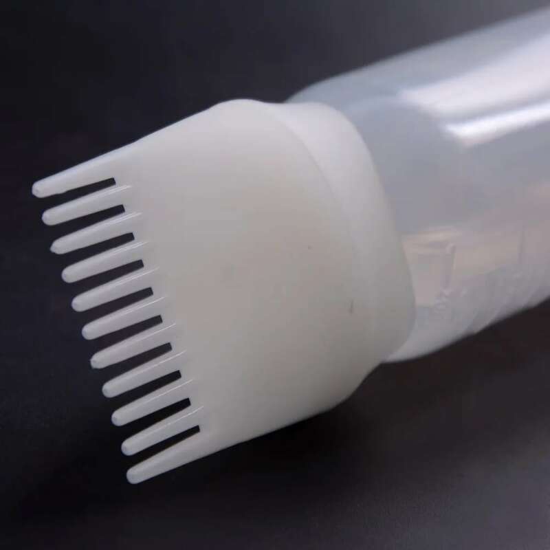 زجاجة تعبئة صبغ الشعر 120 مللي من البلاستيك مزودة بفرشاة مشط متدرج عدة الاستغناء عن أدوات تصفيف الشعر في الصالونات