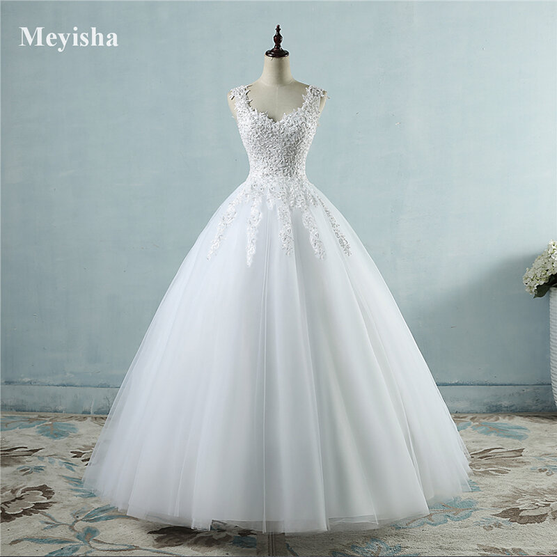 ZJ9076-vestido de novia con tirantes finos, vestido de novia con perlas de tul blanco marfil para boda, 2023